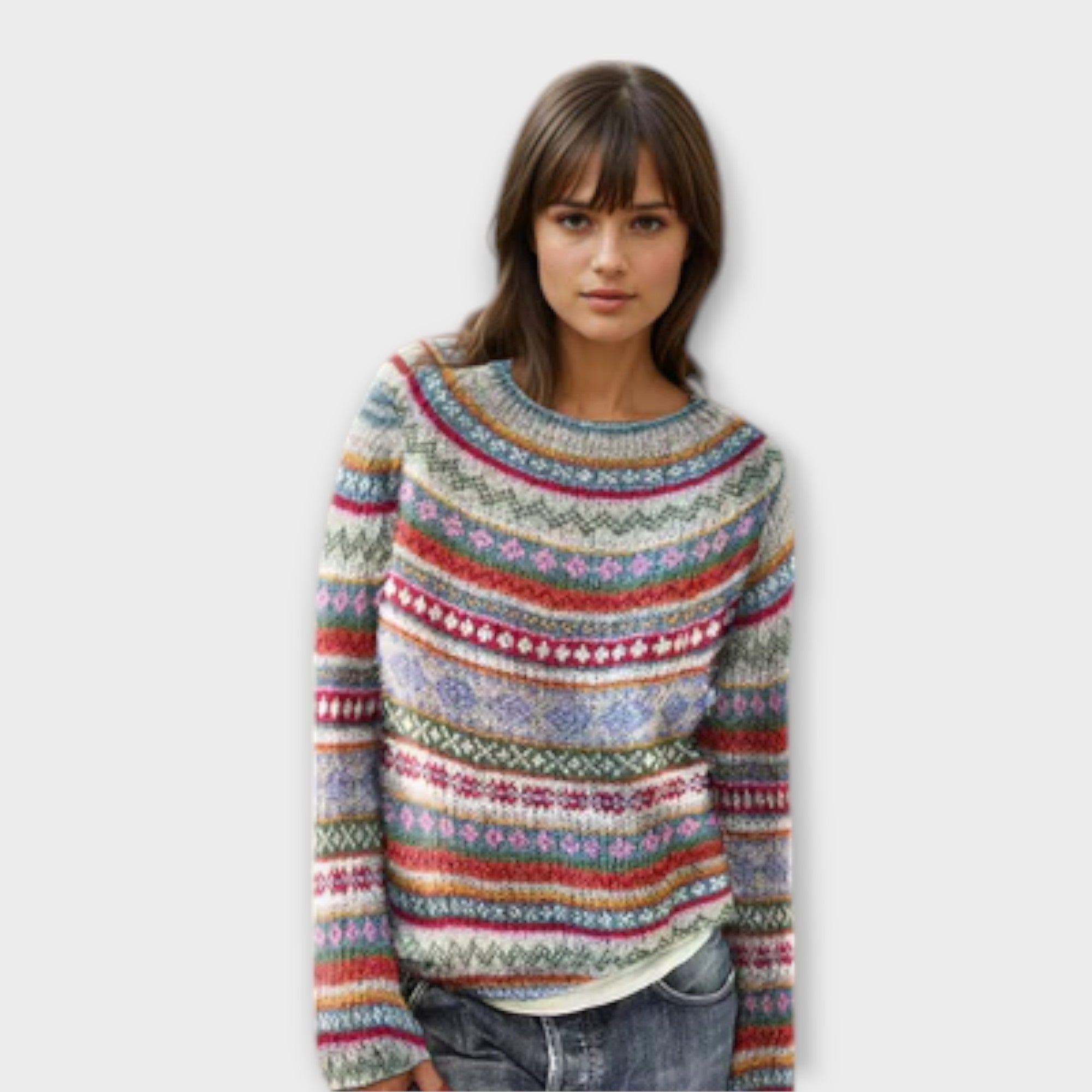 ZUZANA | Casual a pohodlný pruhovaný svetr