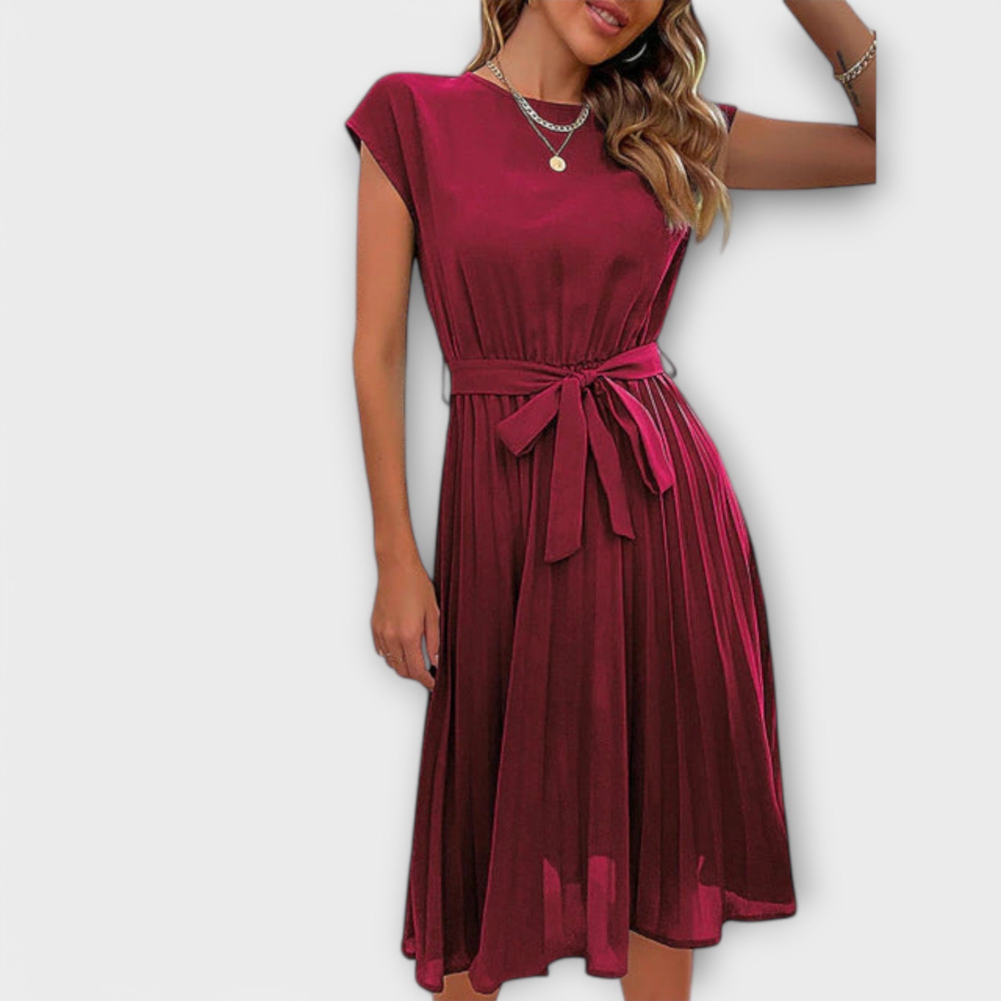 ZUZANA | Krátký rukáv, plisovaná, casual minidress