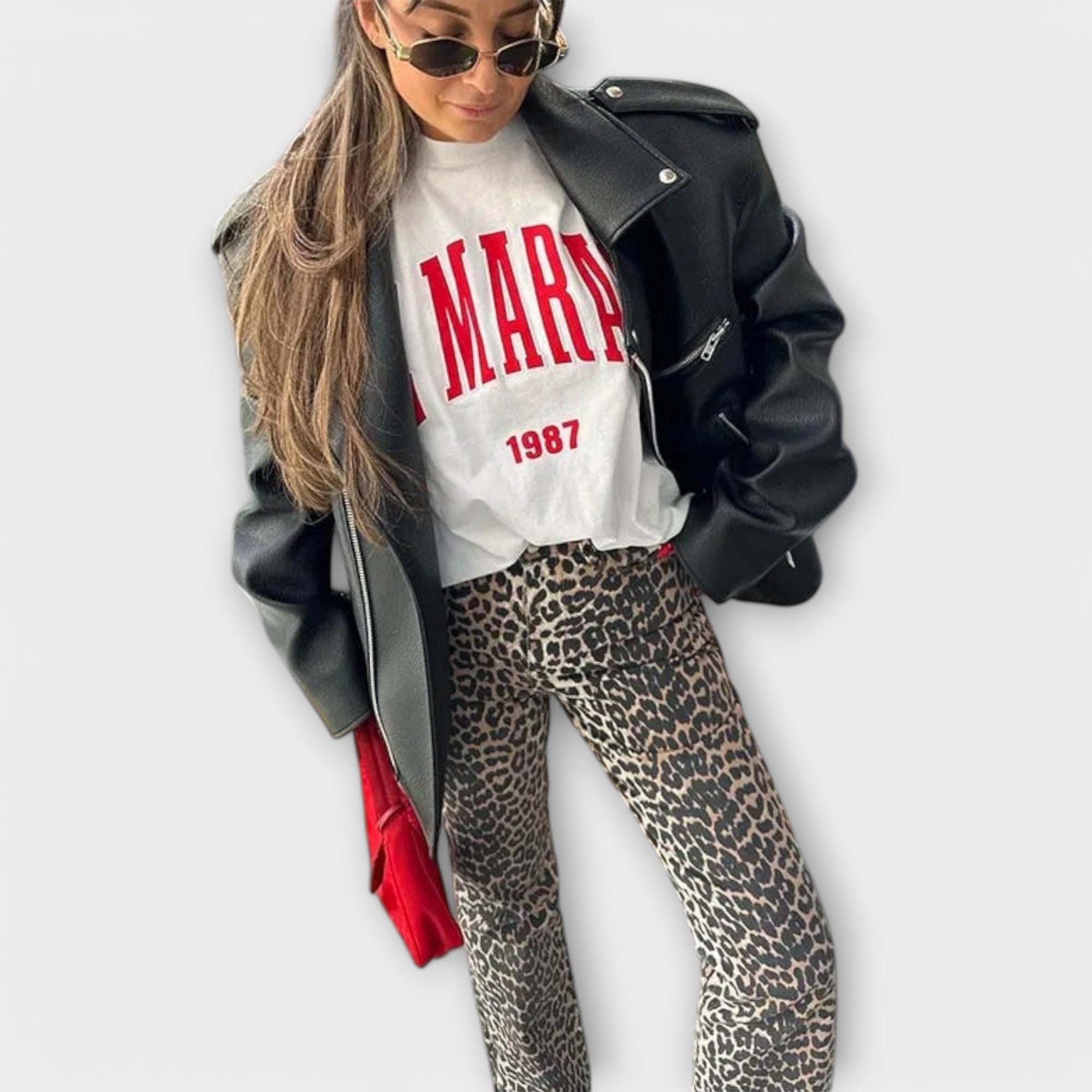 ZUZANA | Vintage džíny s leopardím potiskem