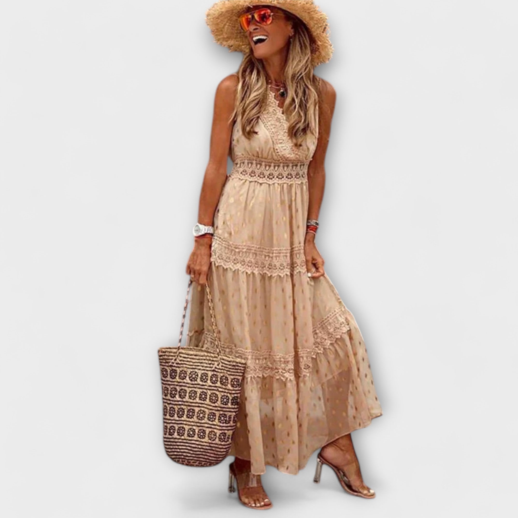 ZUZANA | Maxi šaty s boho krajkou