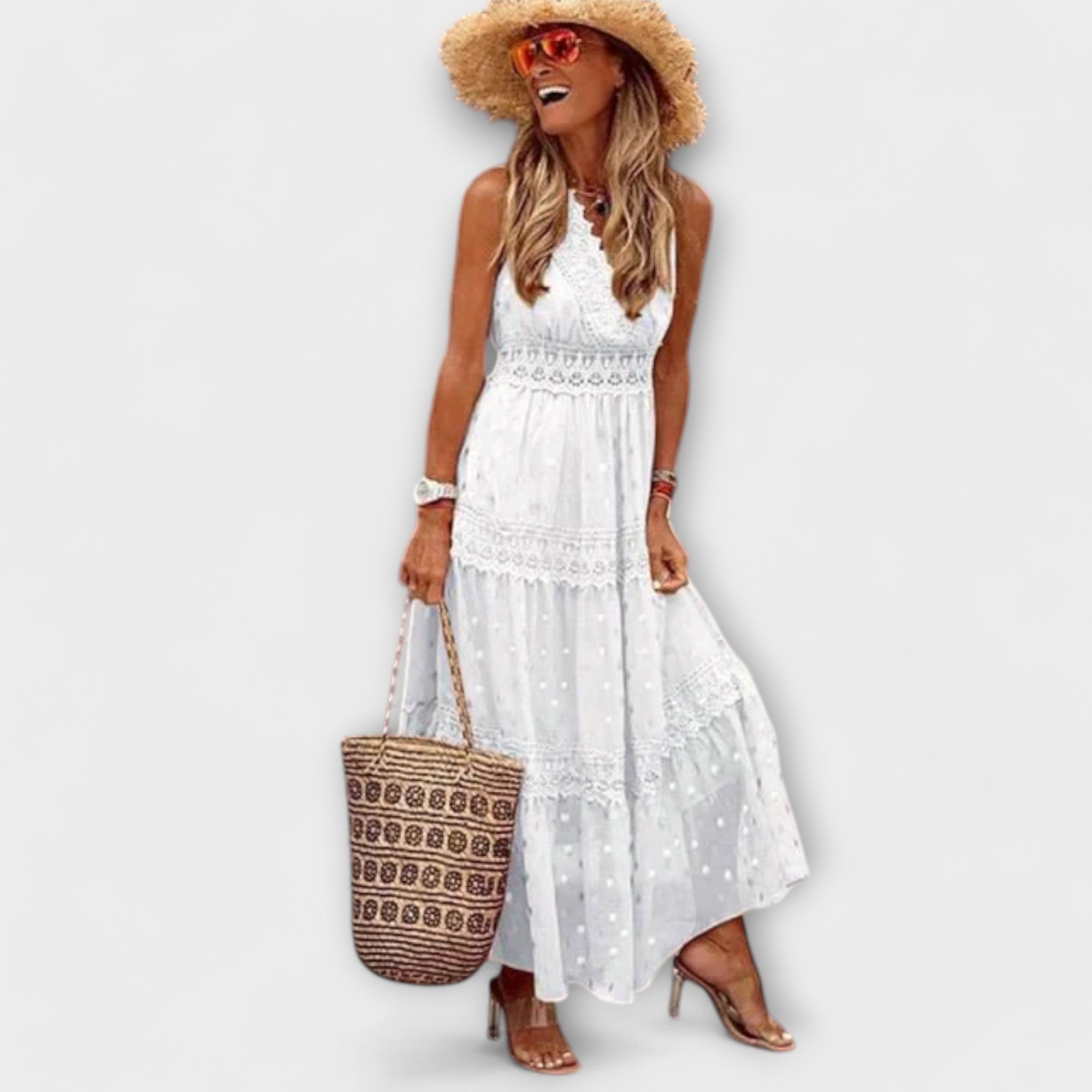 ZUZANA | Maxi šaty s boho krajkou
