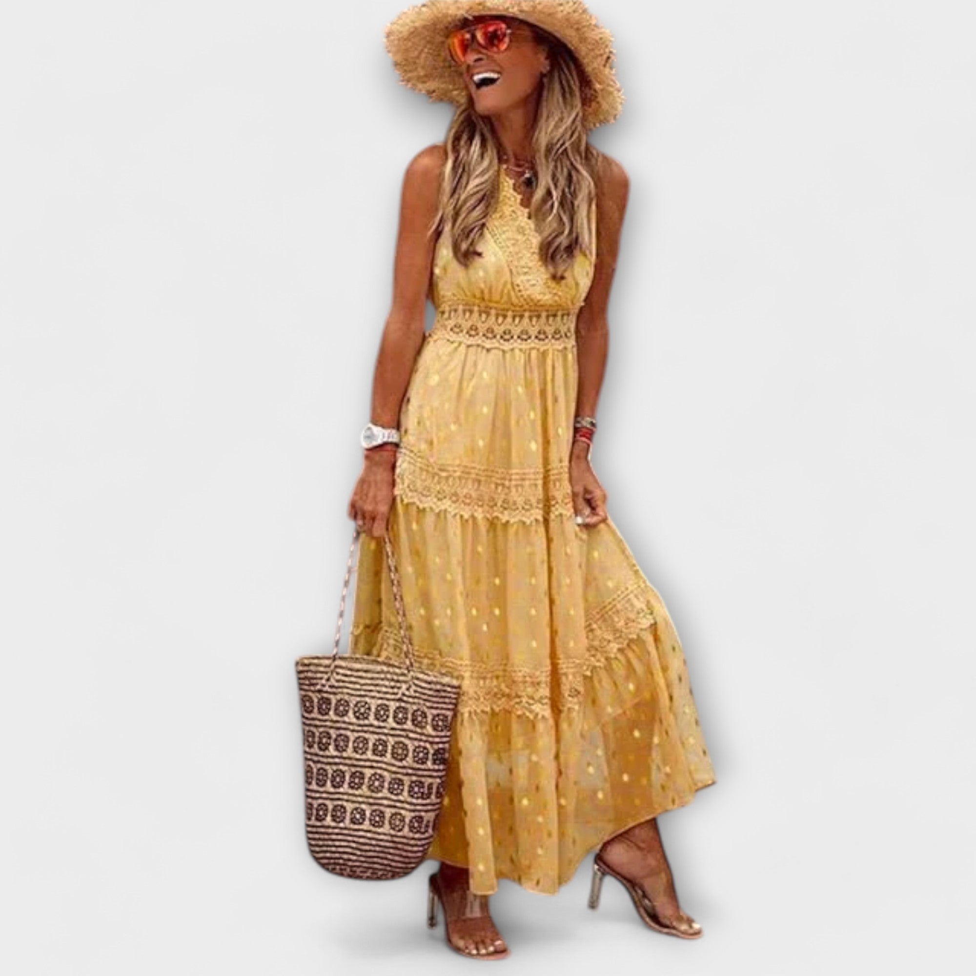 ZUZANA | Maxi šaty s boho krajkou