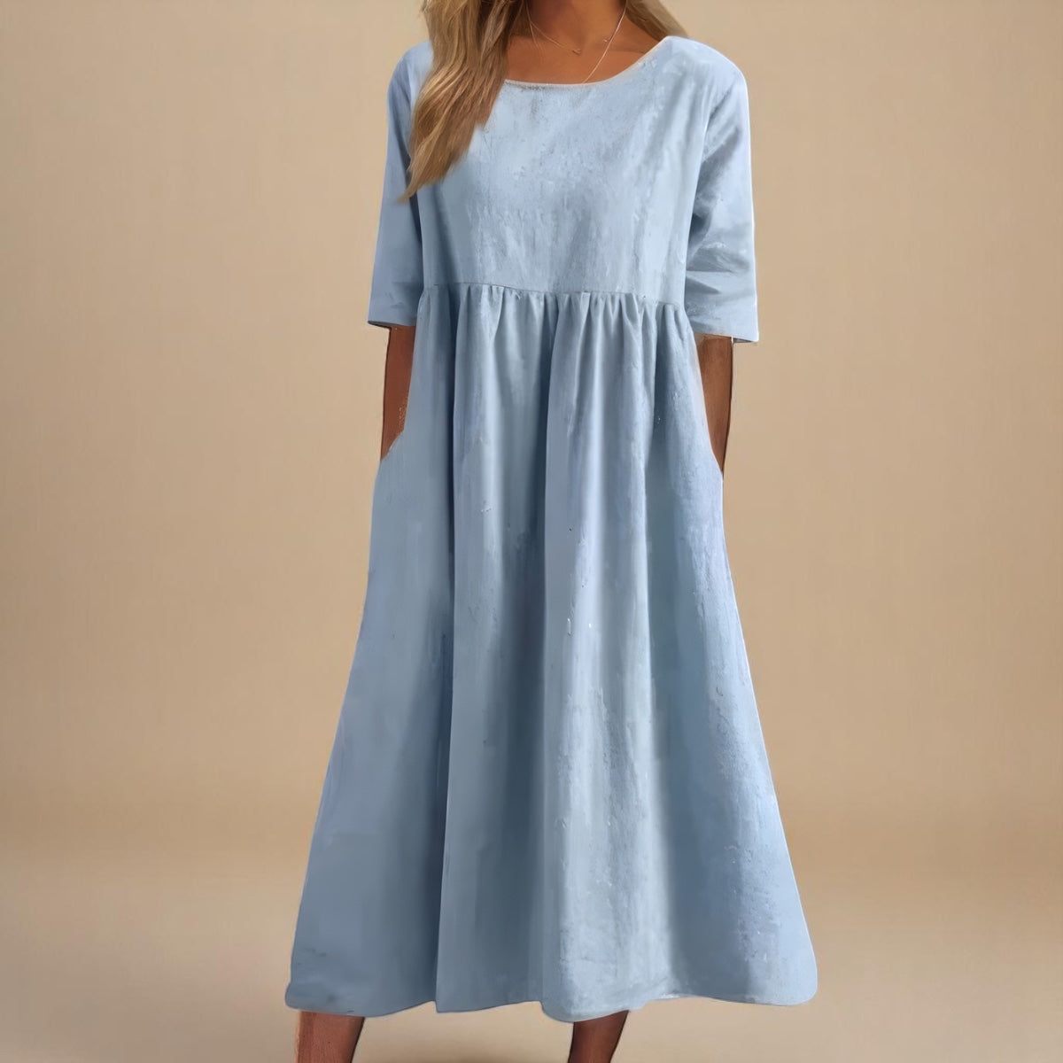 ZUZANA | Minimalistická maxi šaty s volným střihem