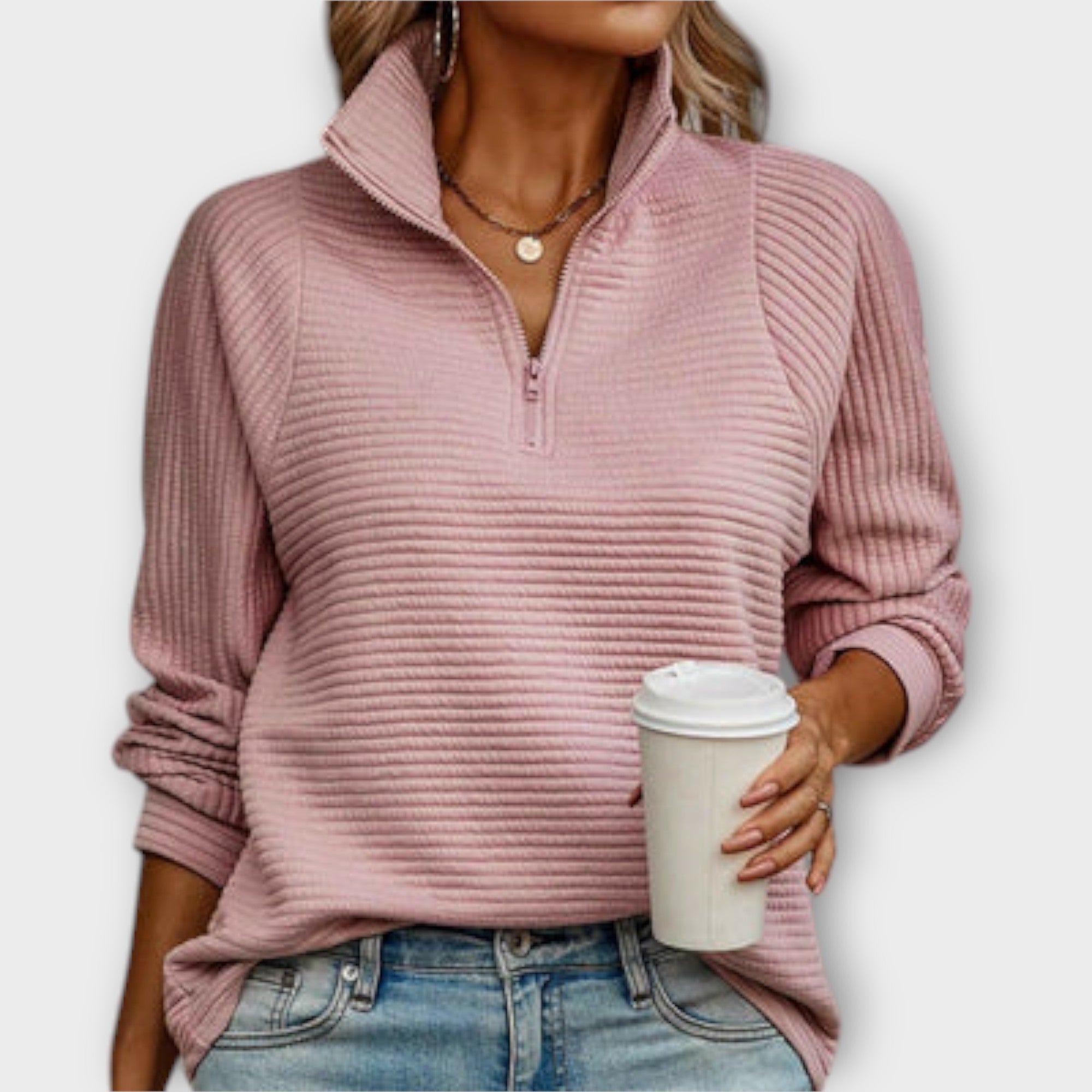 ZUZANA | Svetr s polo zipem