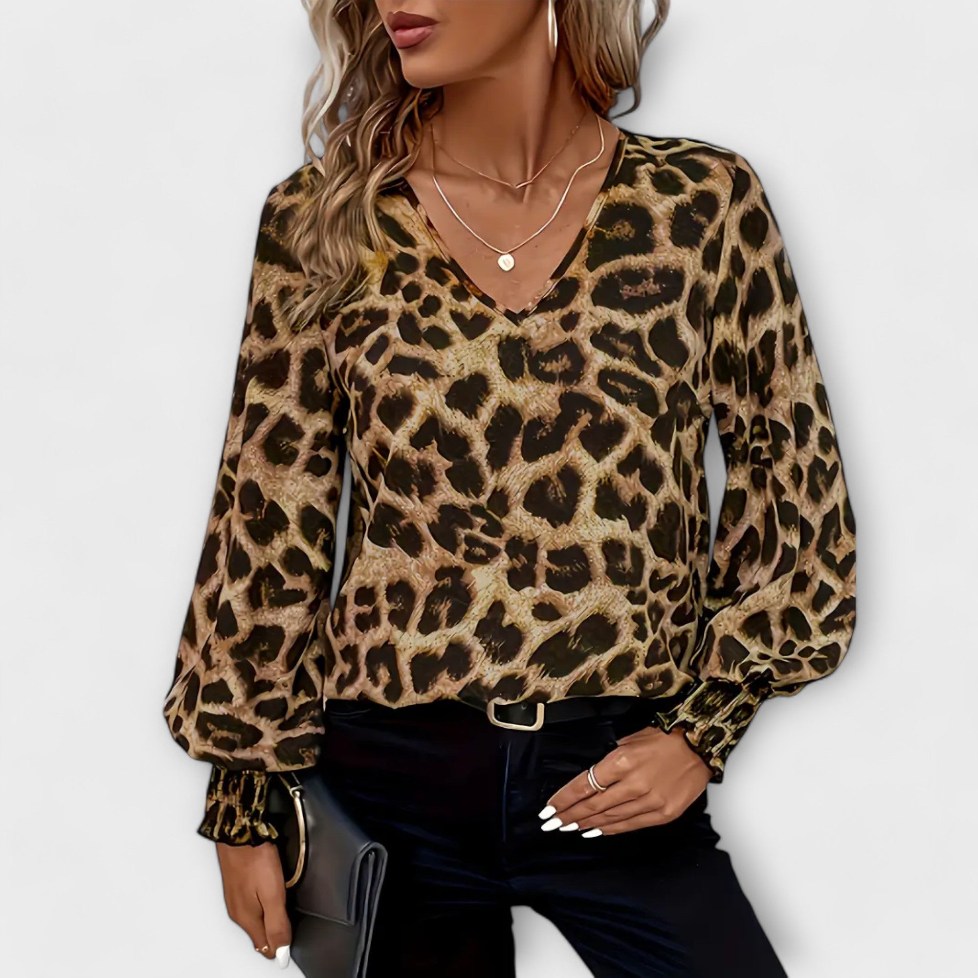 ZUZANA | Elegantní blůza s leopardím potiskem