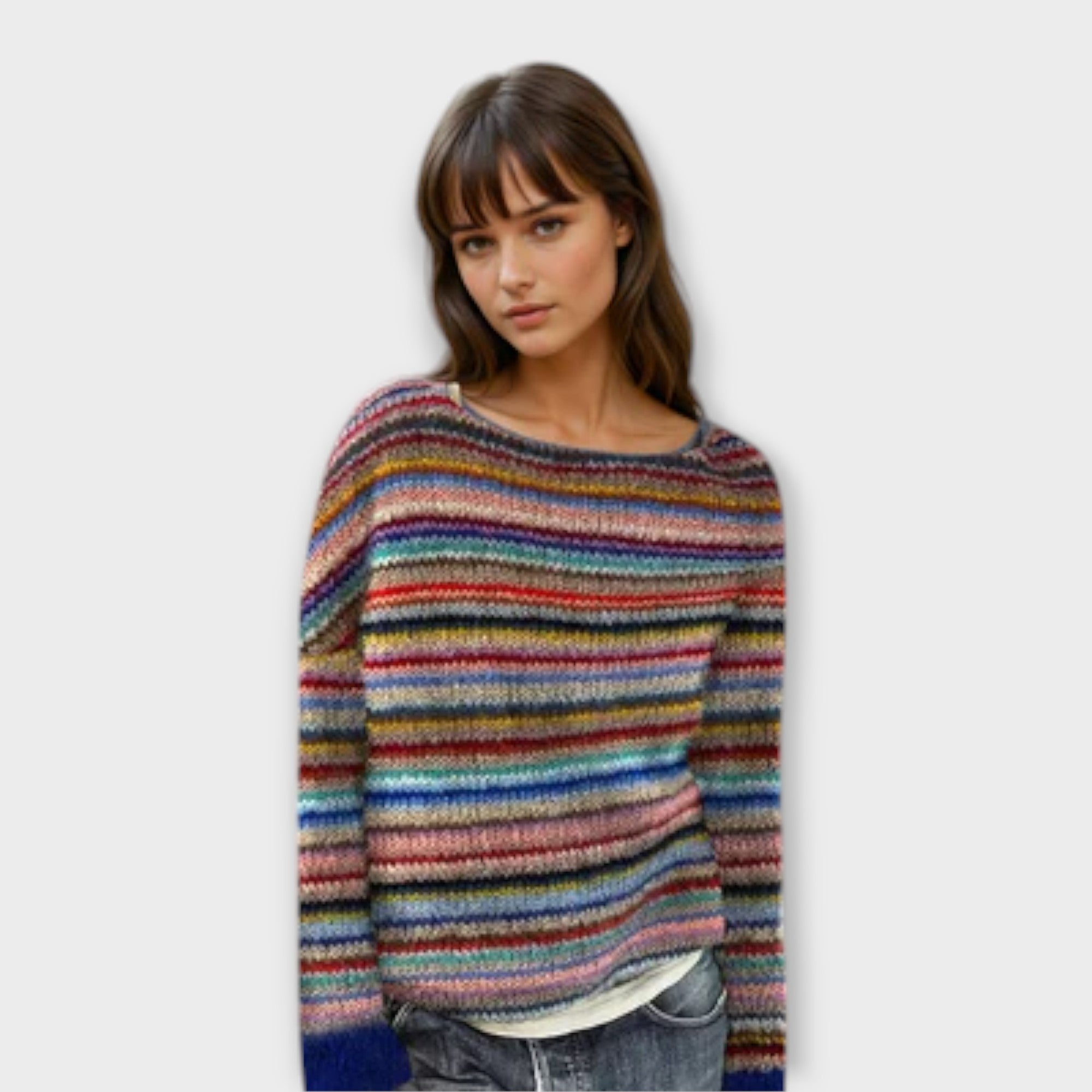 ZUZANA | Casual a pohodlný pruhovaný svetr