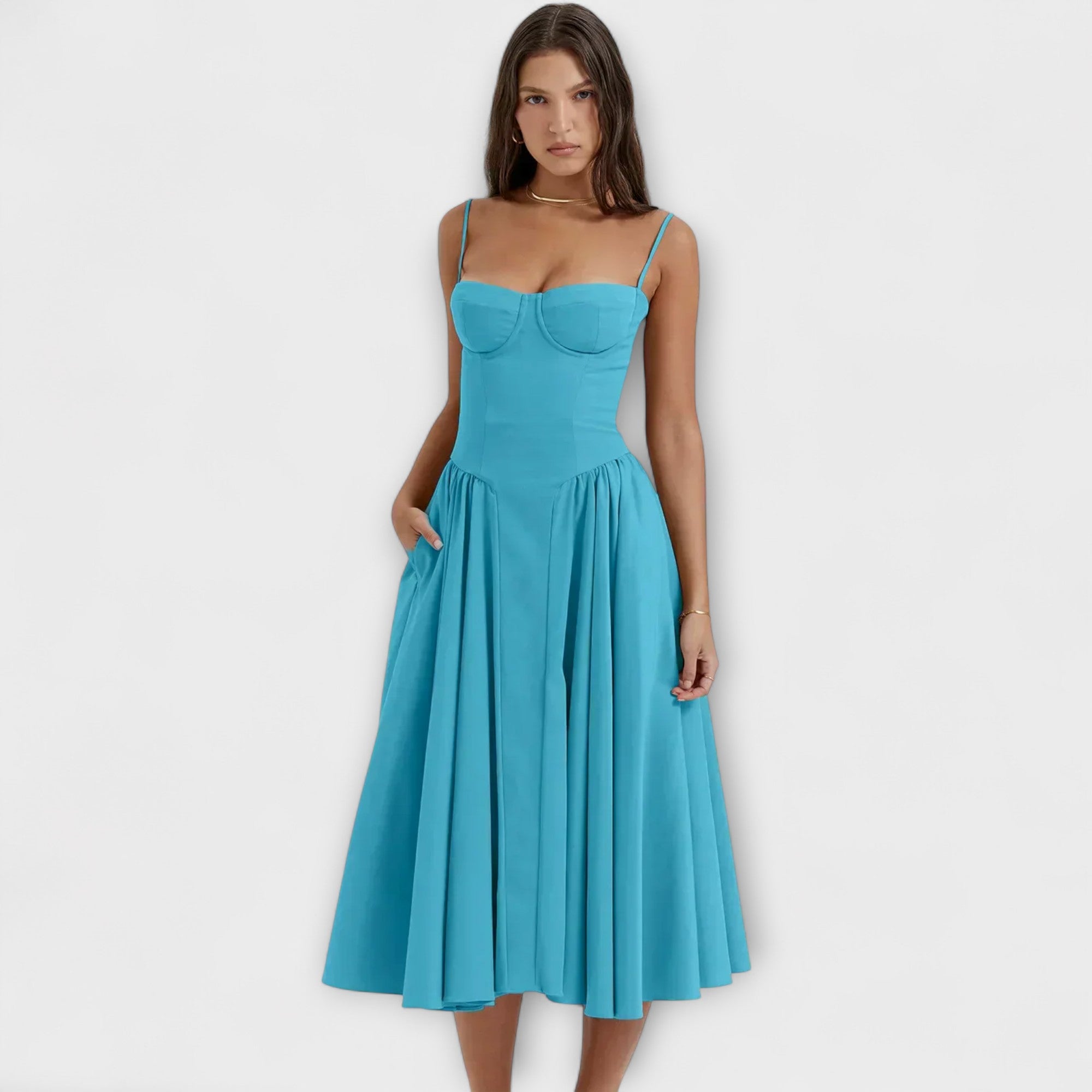 ZUZANA | Elegantní Bezramenné Korzetové Šaty