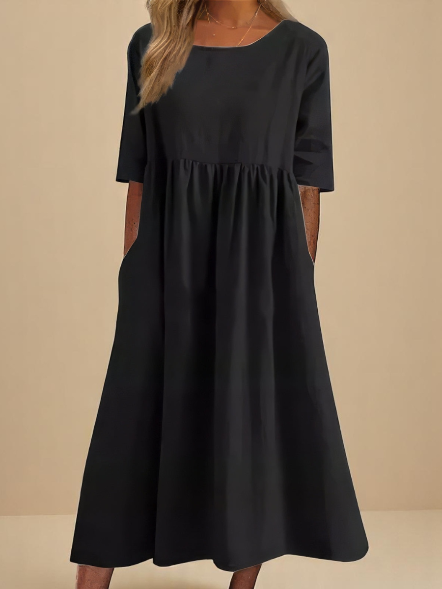 ZUZANA | Minimalistická maxi šaty s volným střihem