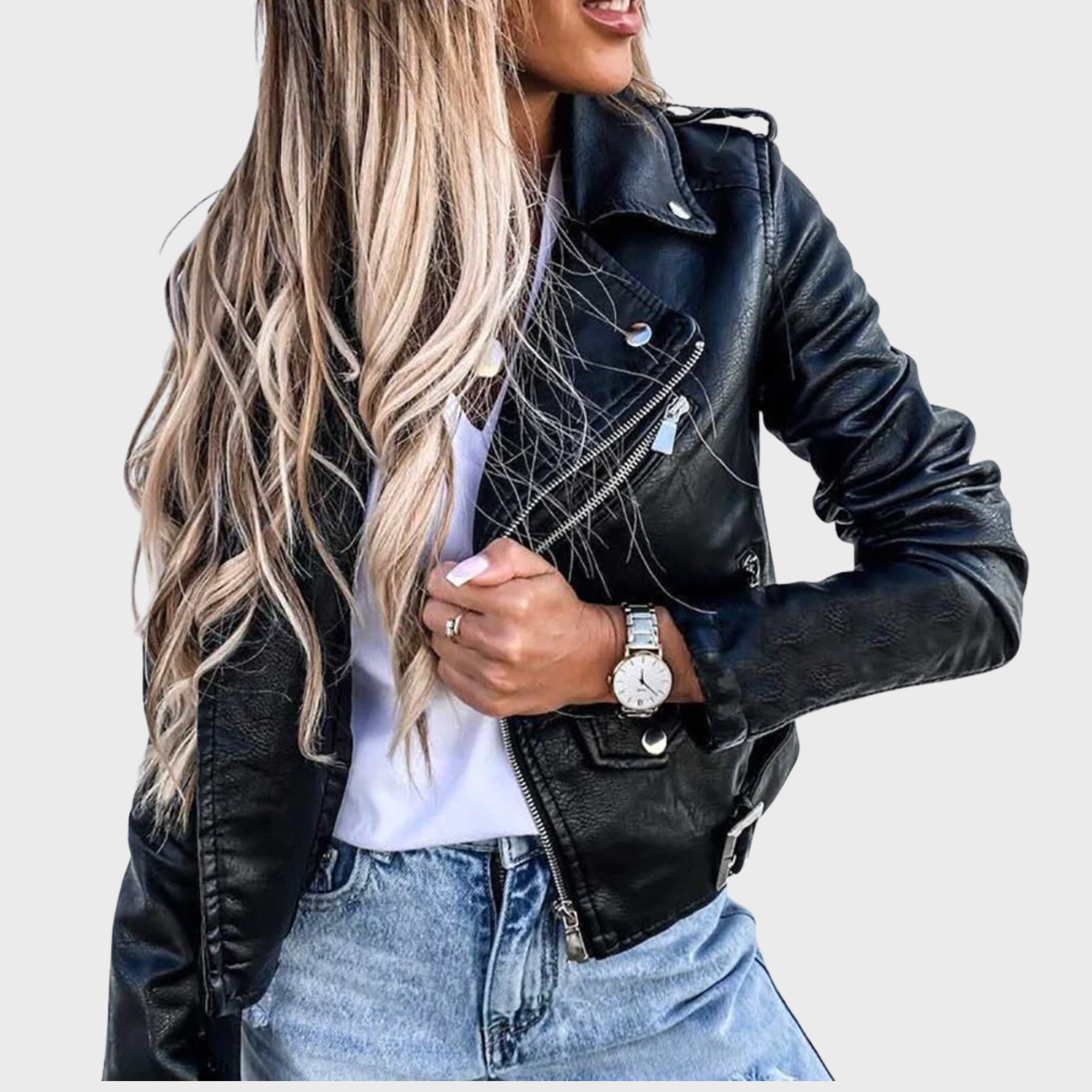 ZUZANA | Kafka Grace Kožená Bunda Prémiová stylová bunda s vypasovaným střihem