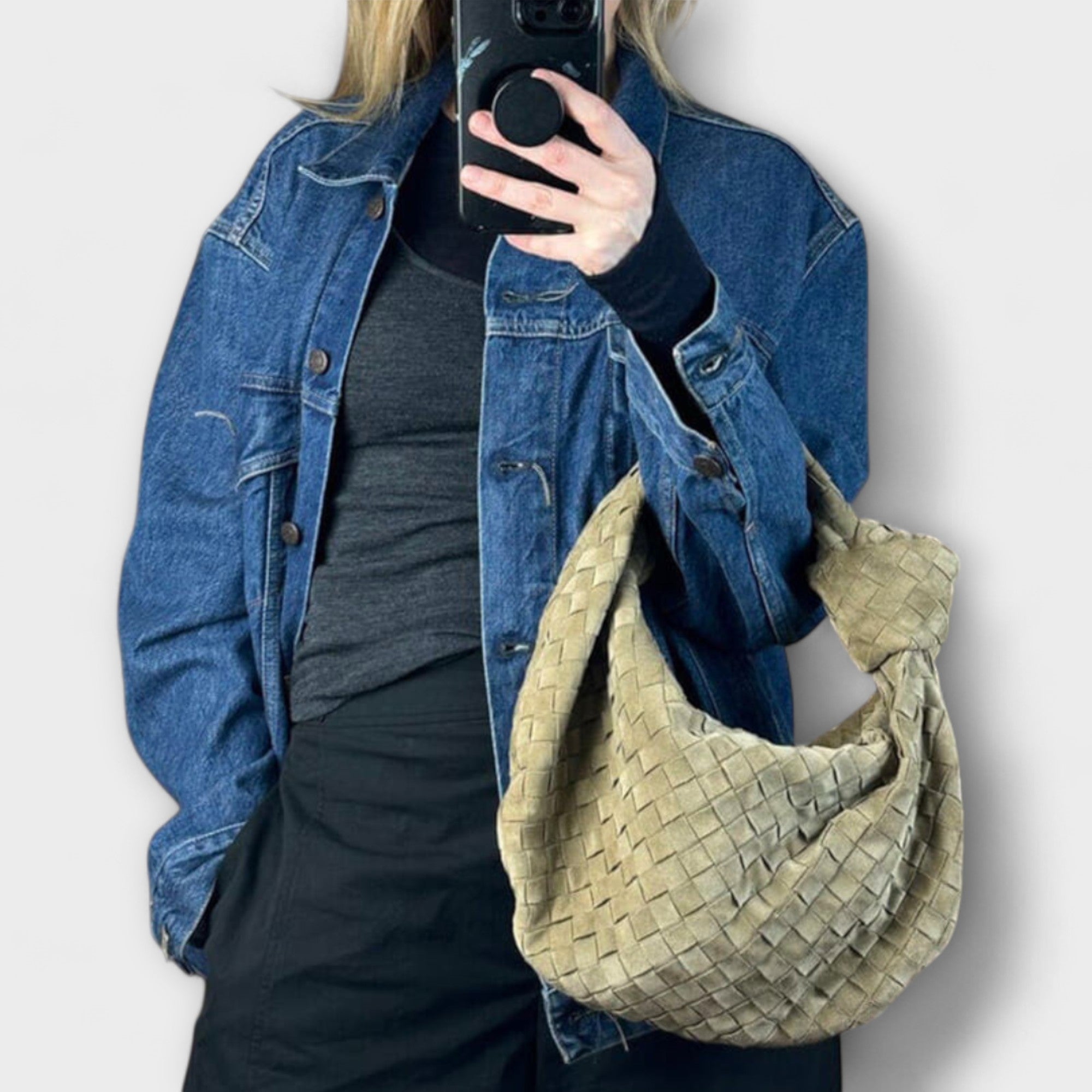 ZUZANA | Velká pletená dámská kabelka