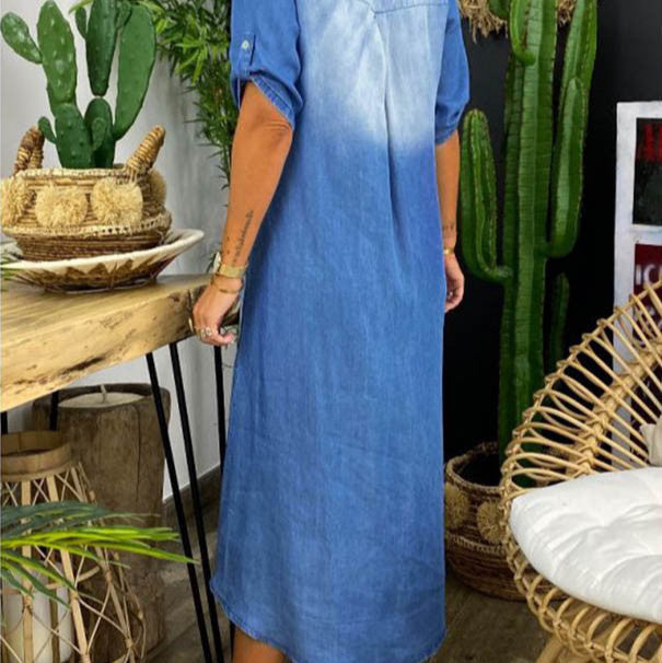ZUZANA | Boho šaty s denim vzhledem