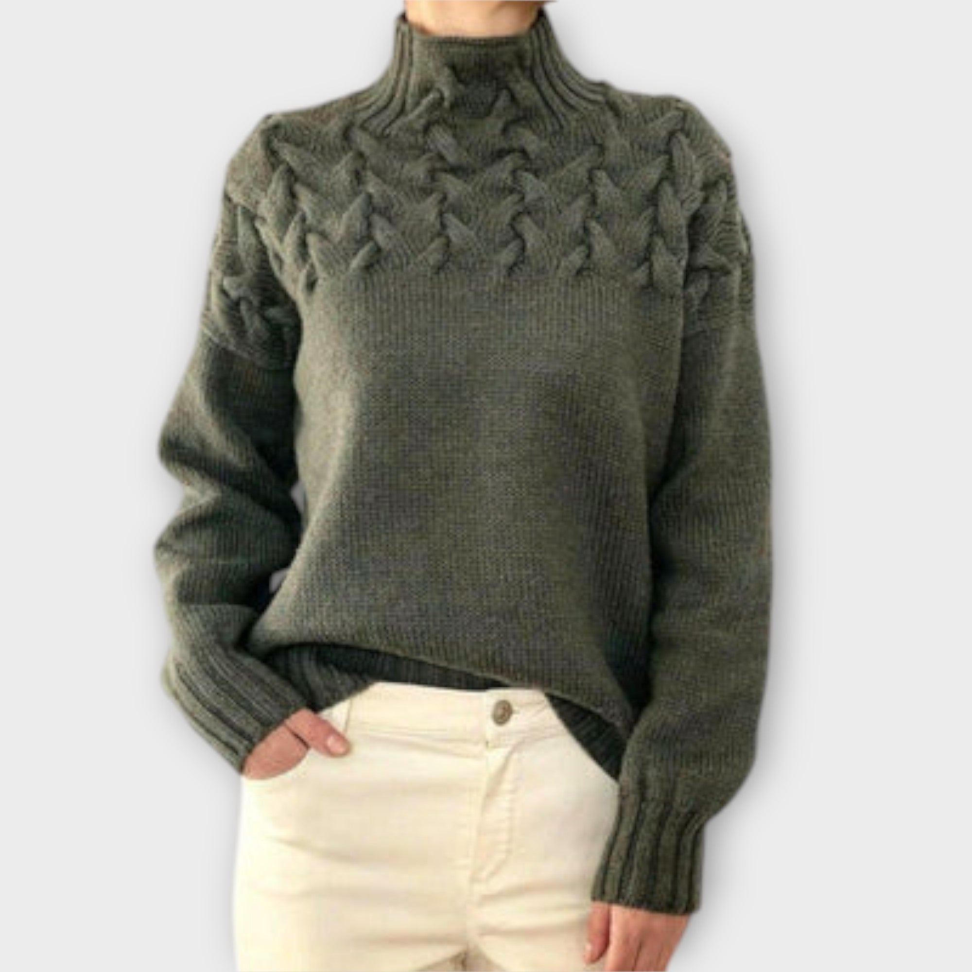 ZUZANA | Dámský svetr s kabelovým pletením