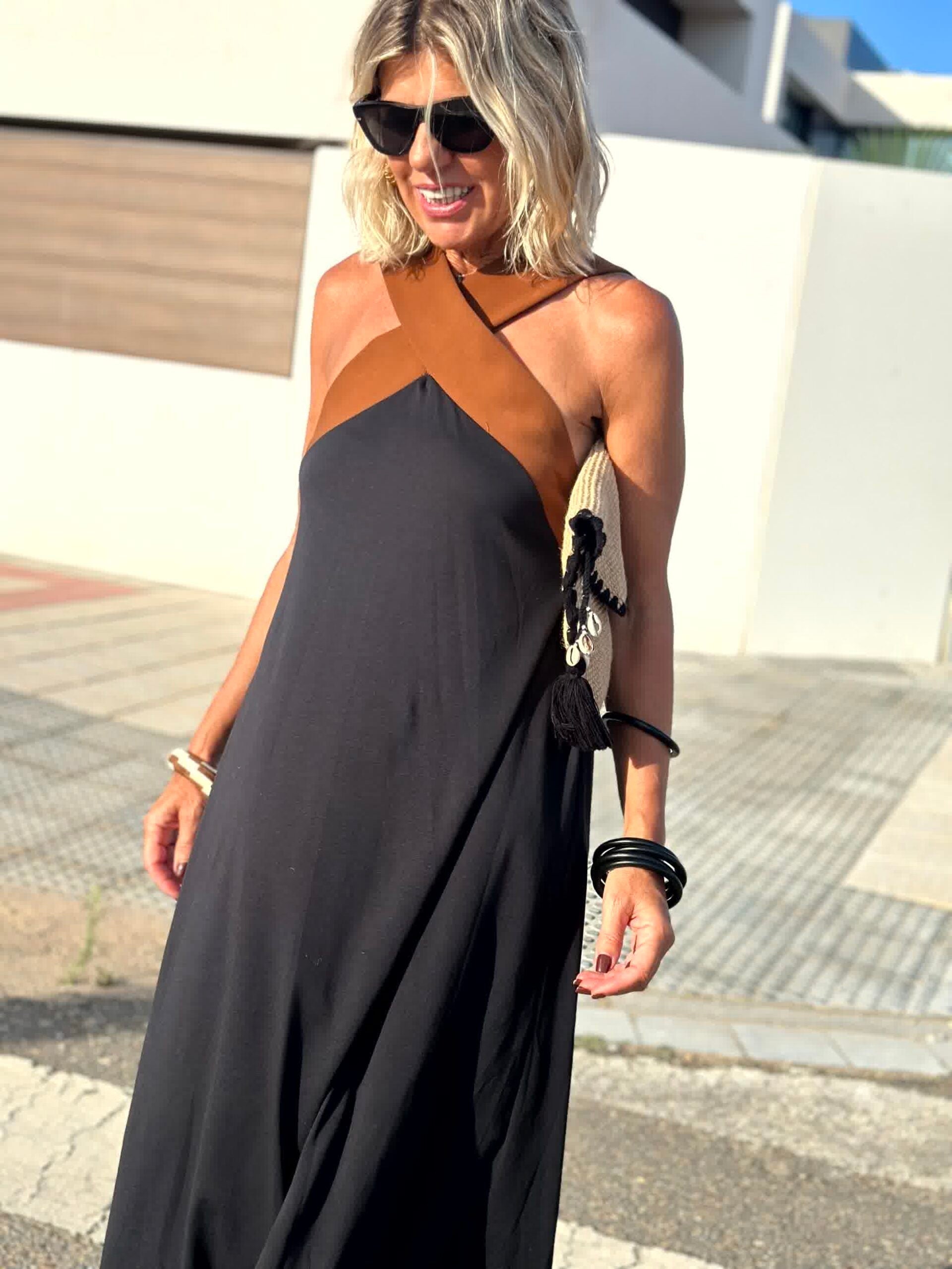ZUZANA | Letní maxi šaty s překříženým výstřihem