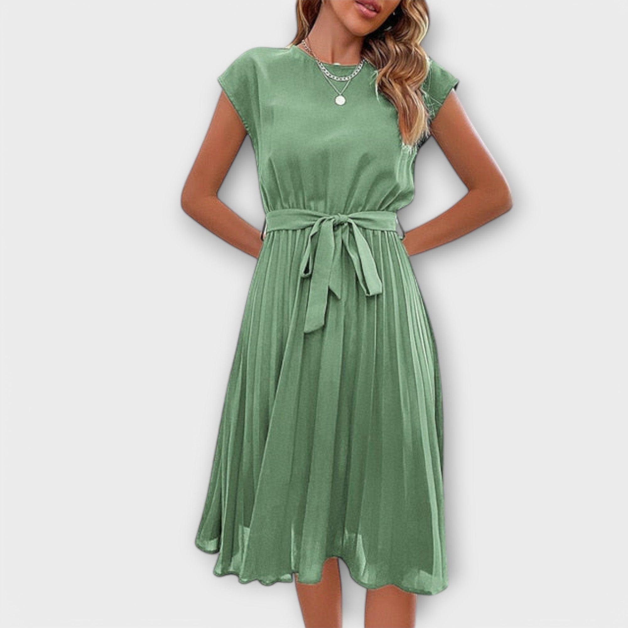 ZUZANA | Krátký rukáv, plisovaná, casual minidress