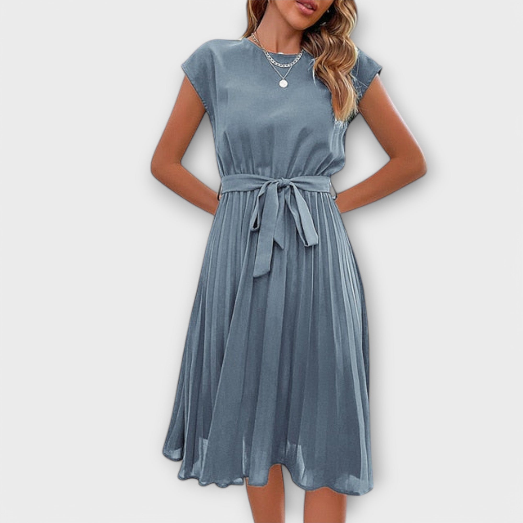 ZUZANA | Krátký rukáv, plisovaná, casual minidress
