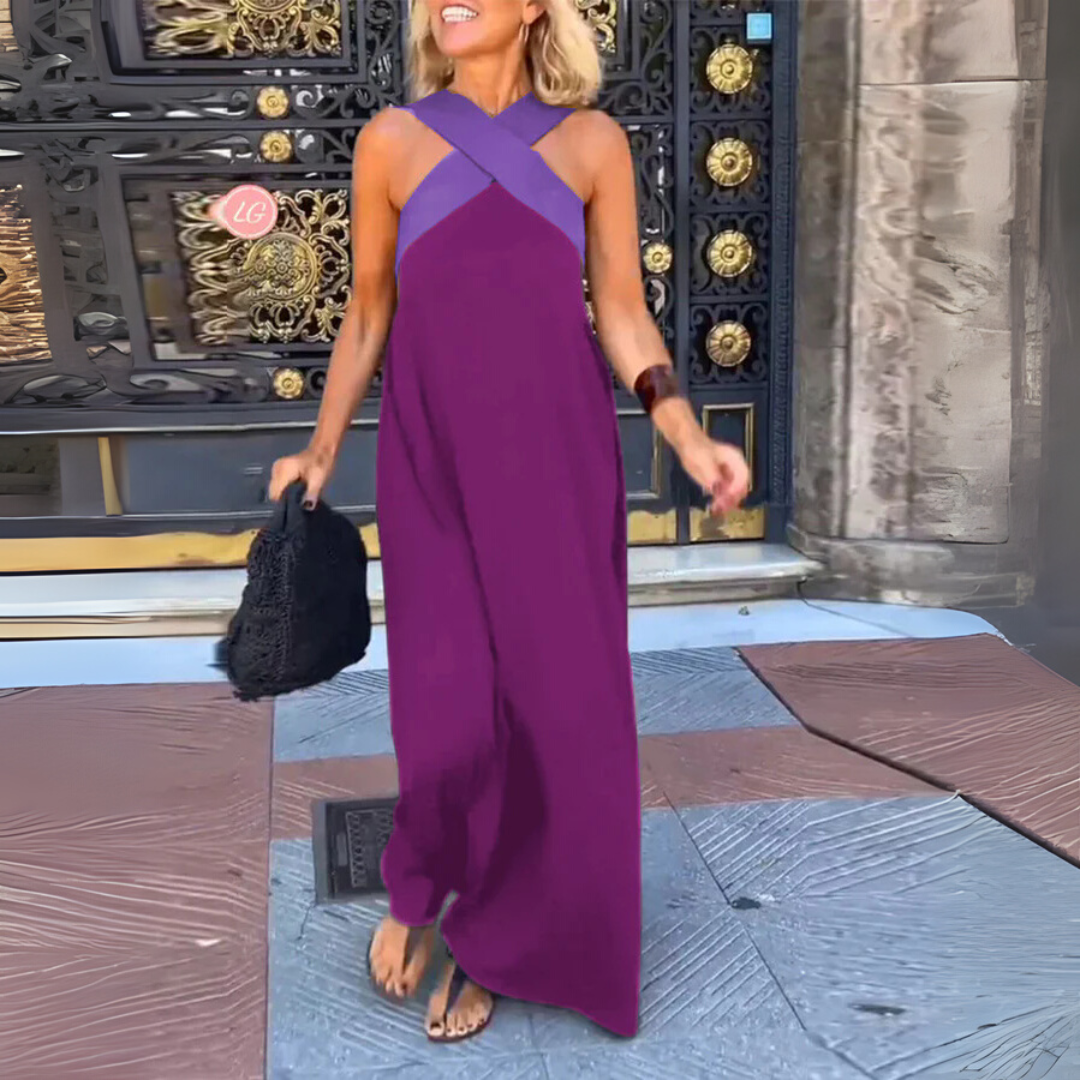 ZUZANA | Letní maxi šaty s překříženým výstřihem