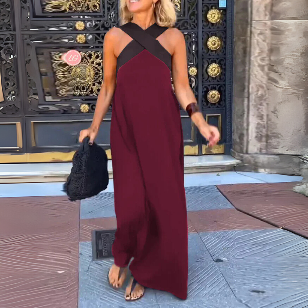 ZUZANA | Letní maxi šaty s překříženým výstřihem