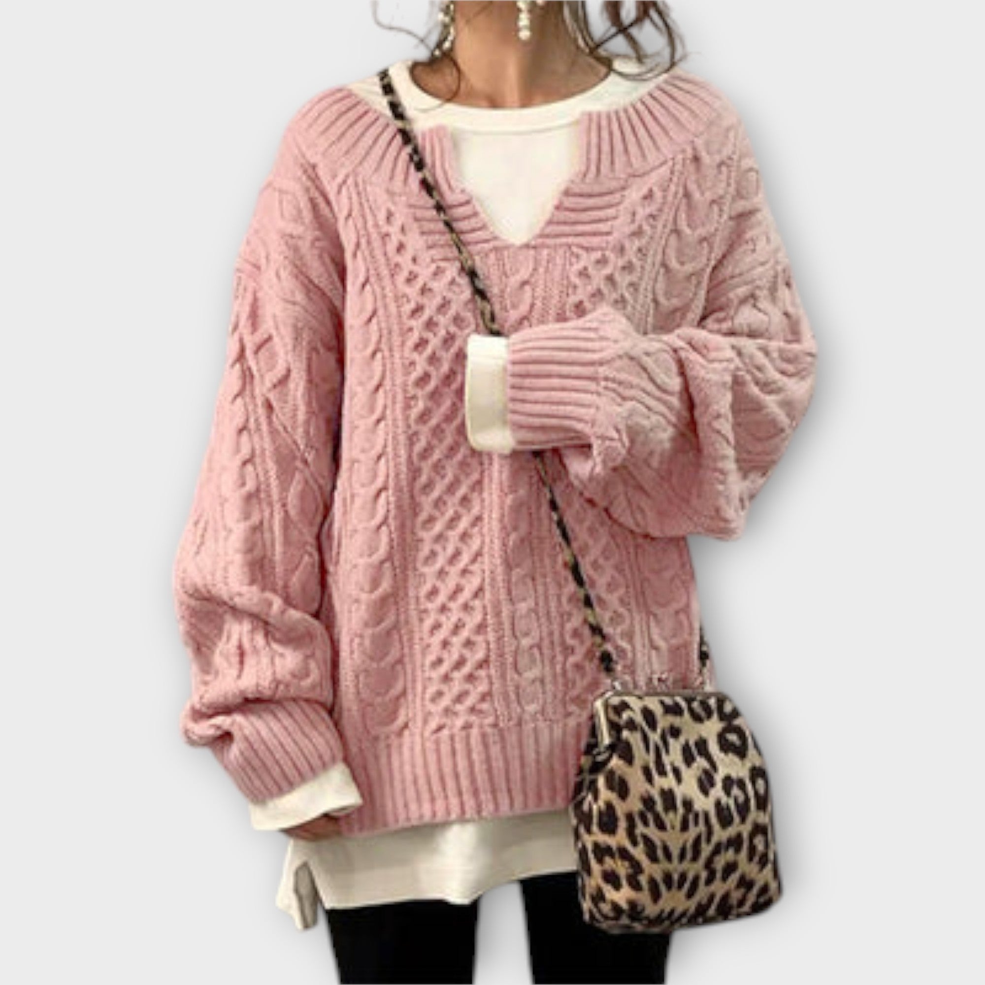 ZUZANA | Oversized svetr s kabelovým vzorem