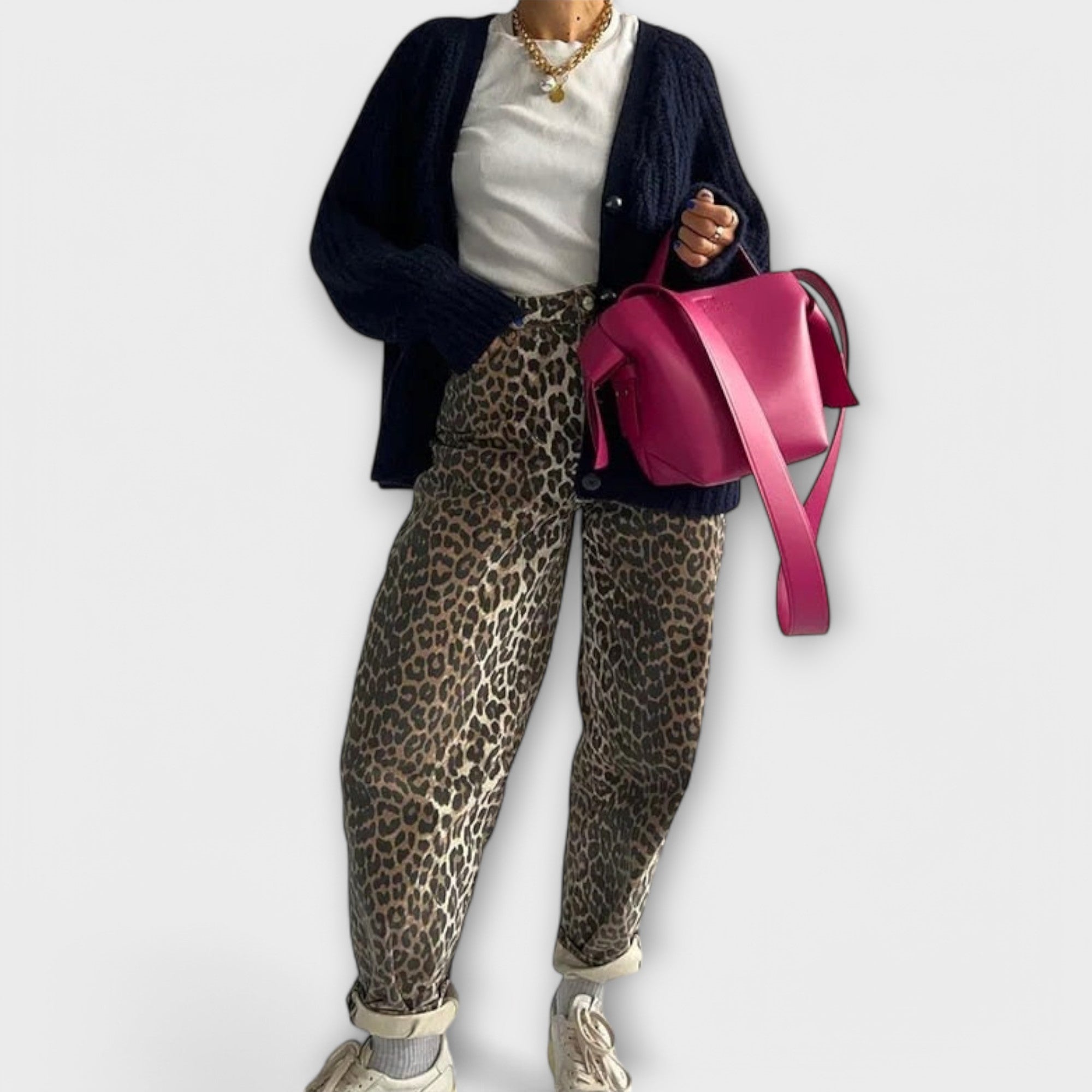 ZUZANA | Vintage džíny s leopardím potiskem