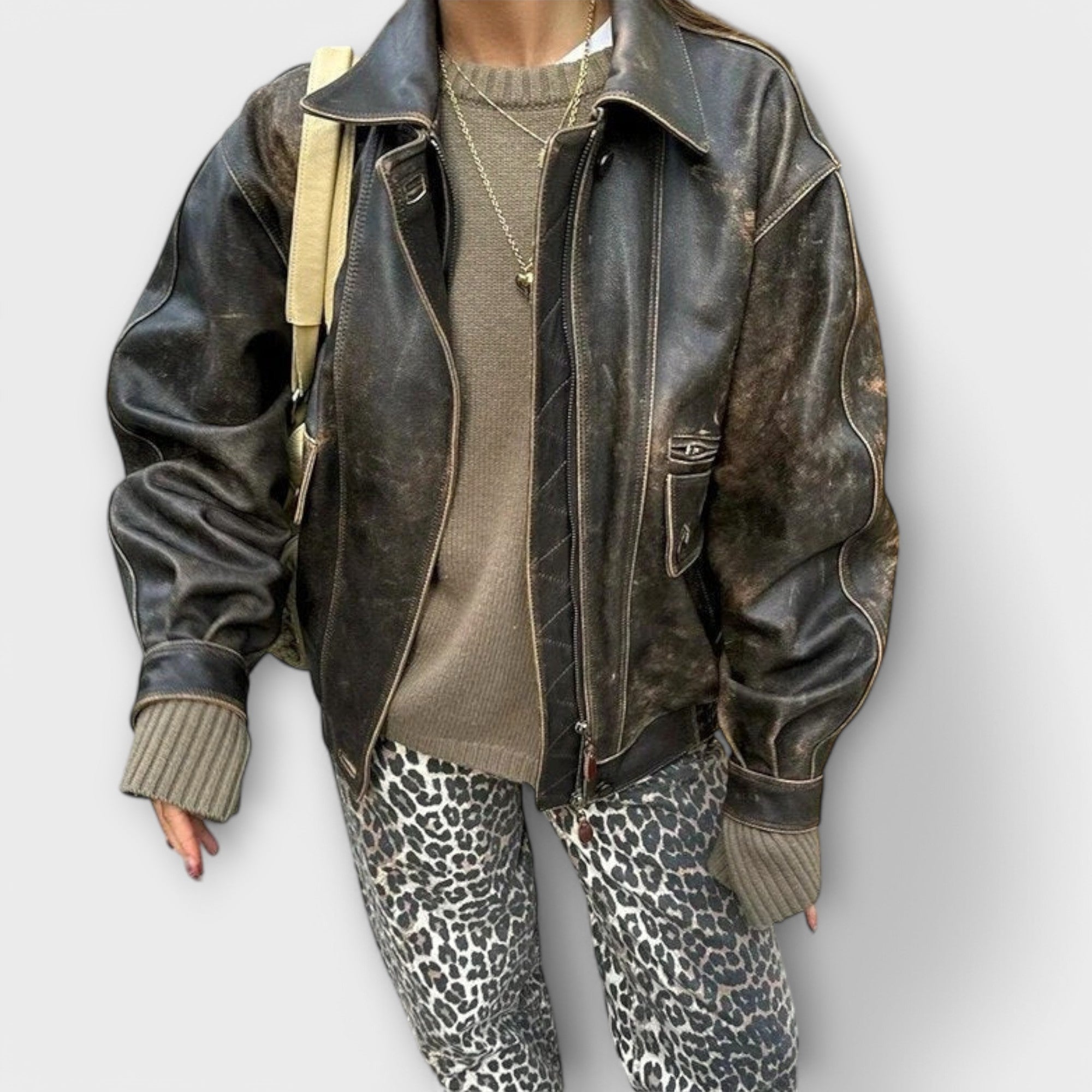 ZUZANA | Vintage džíny s leopardím potiskem