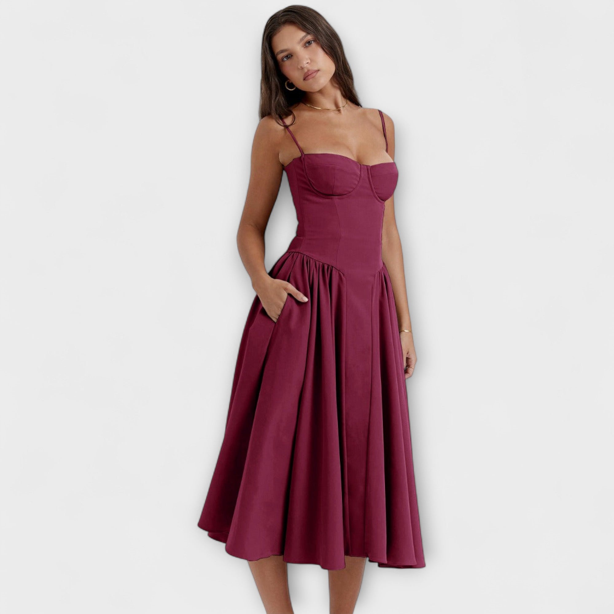 ZUZANA | Elegantní Bezramenné Korzetové Šaty