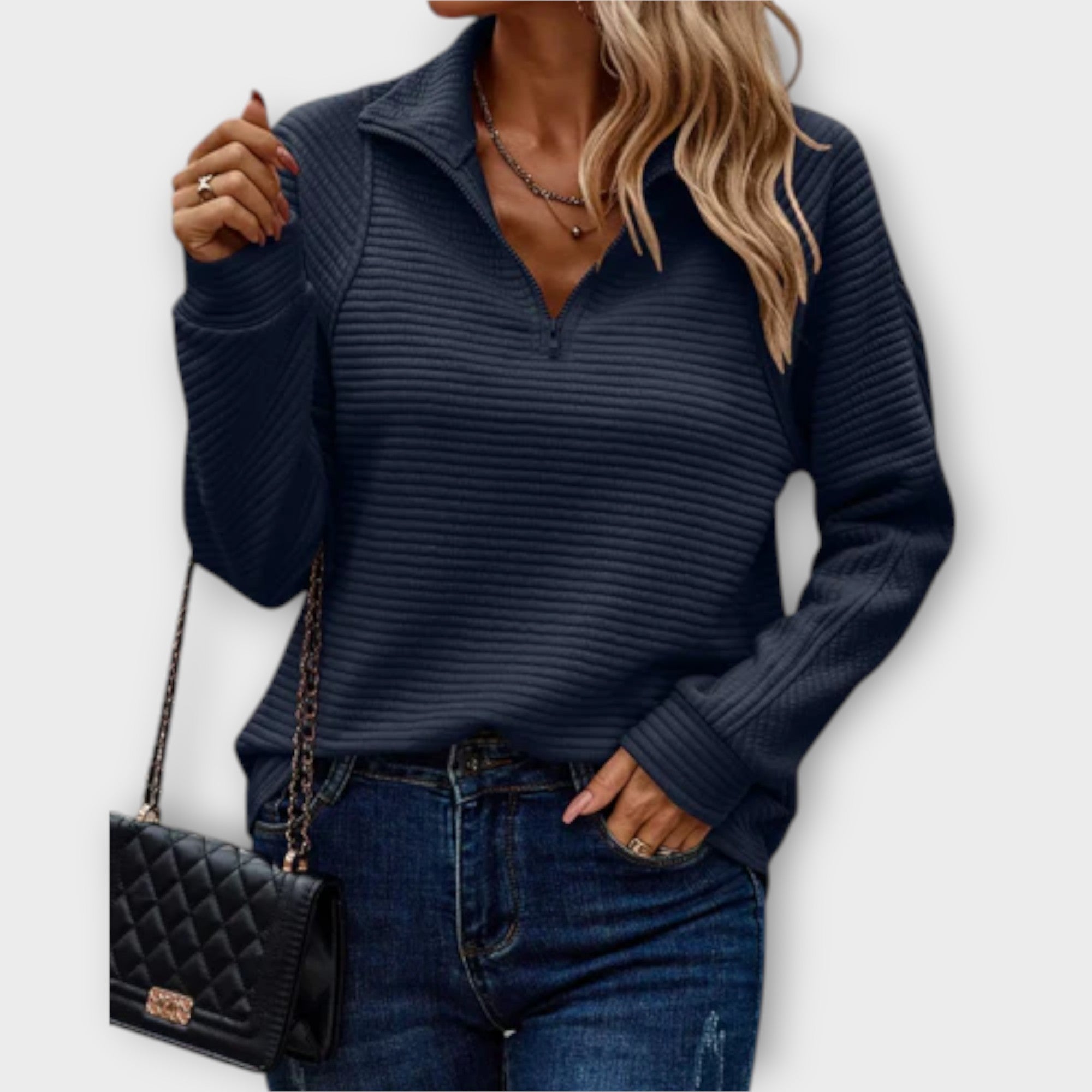 ZUZANA | Svetr s polo zipem