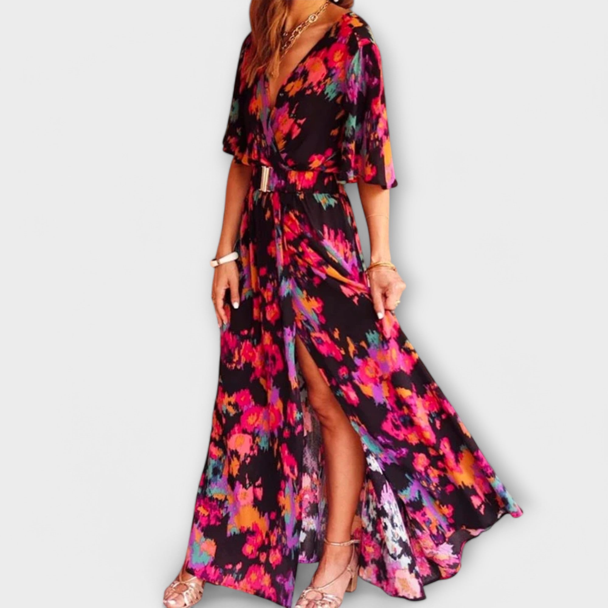 ZUZANA | Bohemian V-krk Maxi Šaty