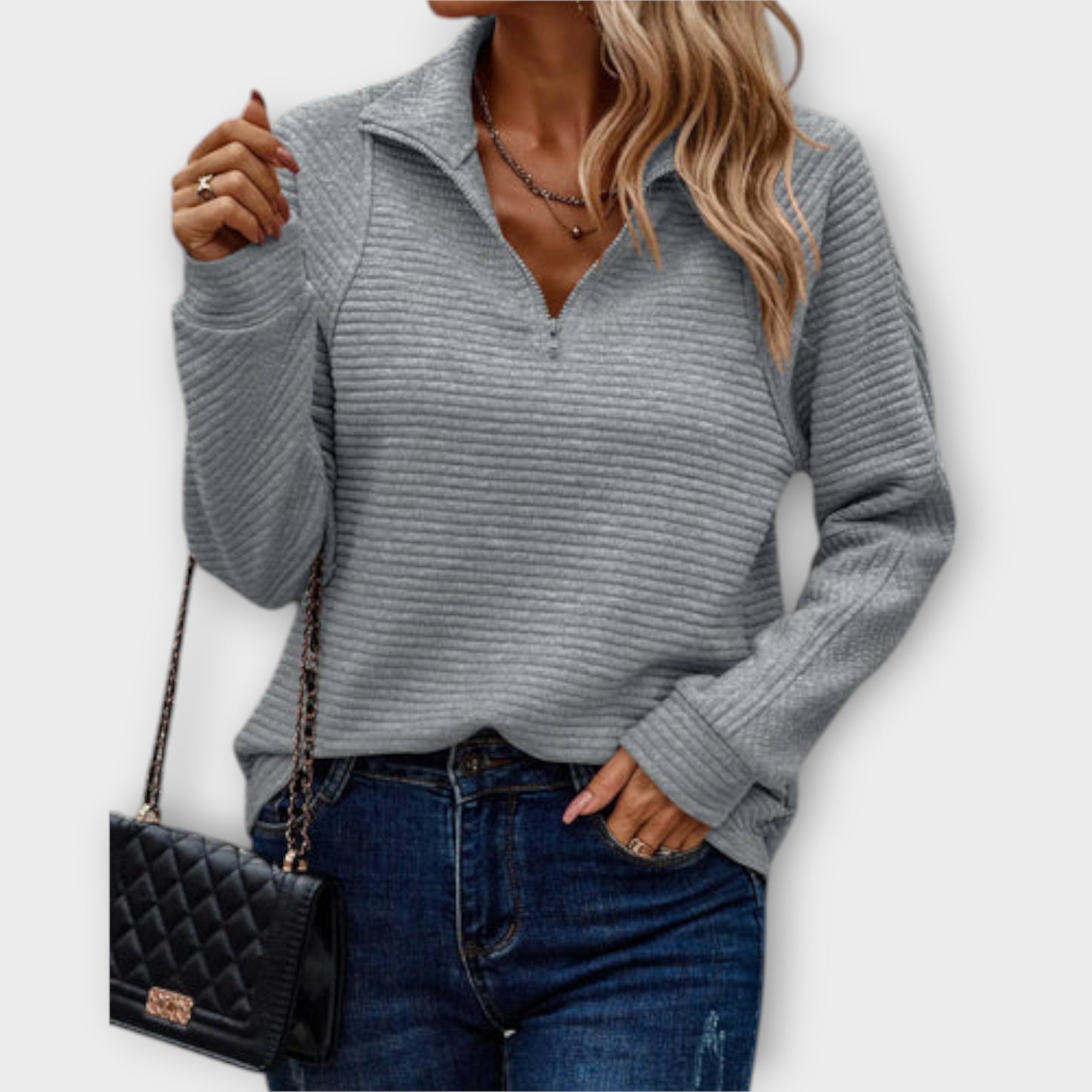 ZUZANA | Svetr s polo zipem