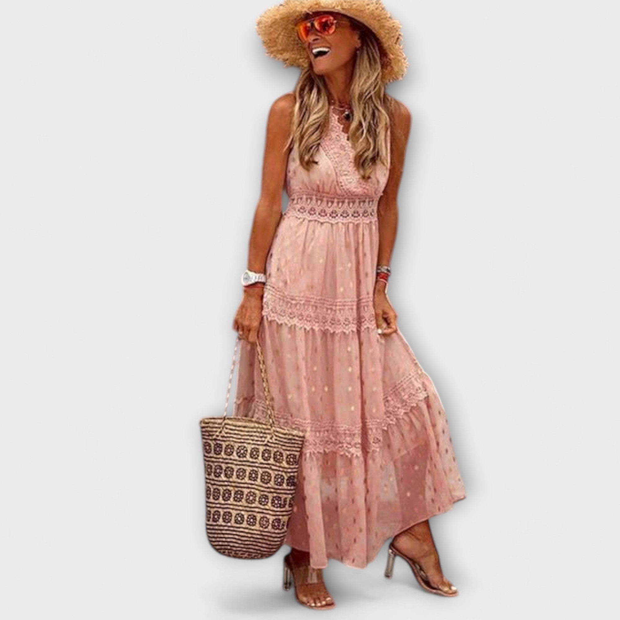 ZUZANA | Maxi šaty s boho krajkou