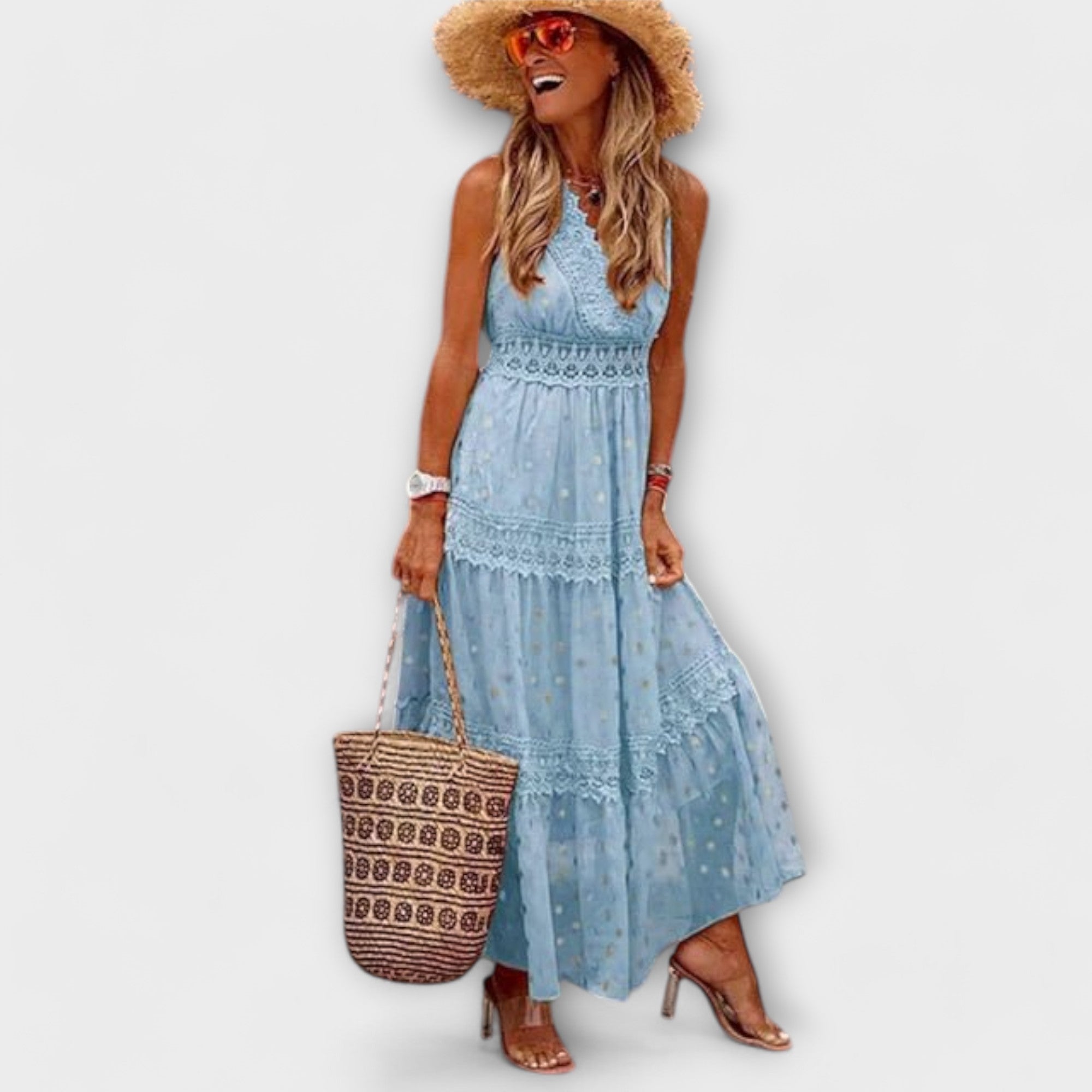 ZUZANA | Maxi šaty s boho krajkou
