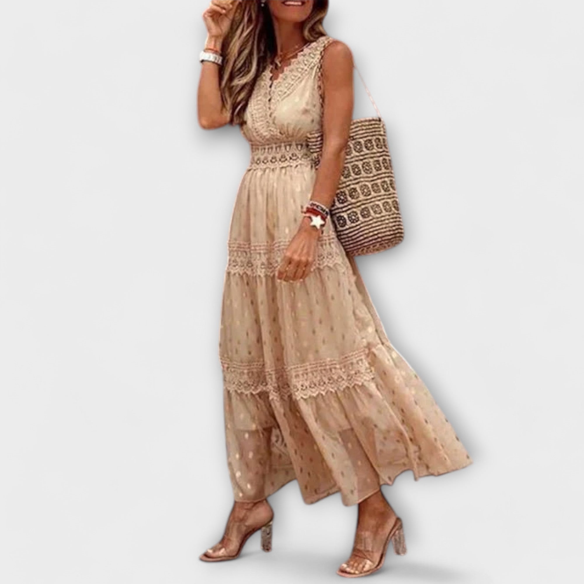 ZUZANA | Maxi šaty s boho krajkou