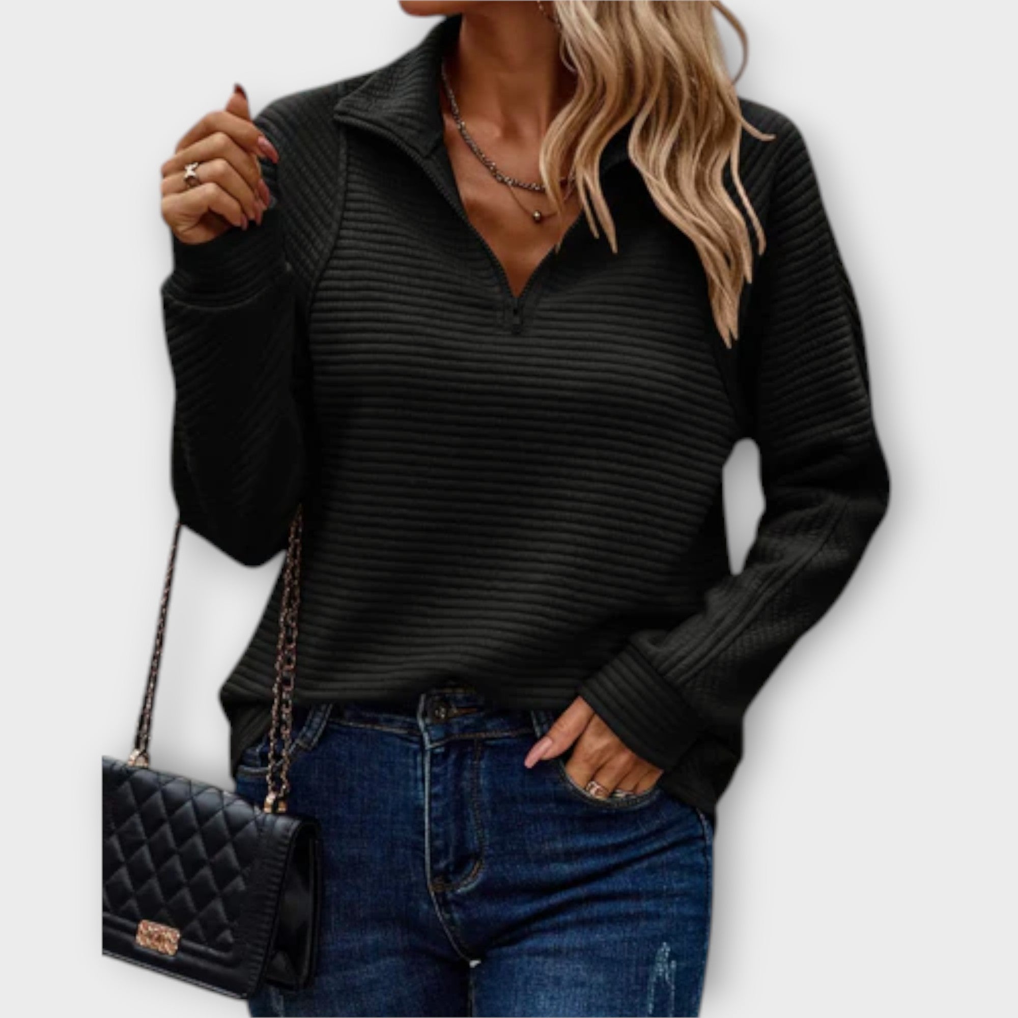 ZUZANA | Svetr s polo zipem