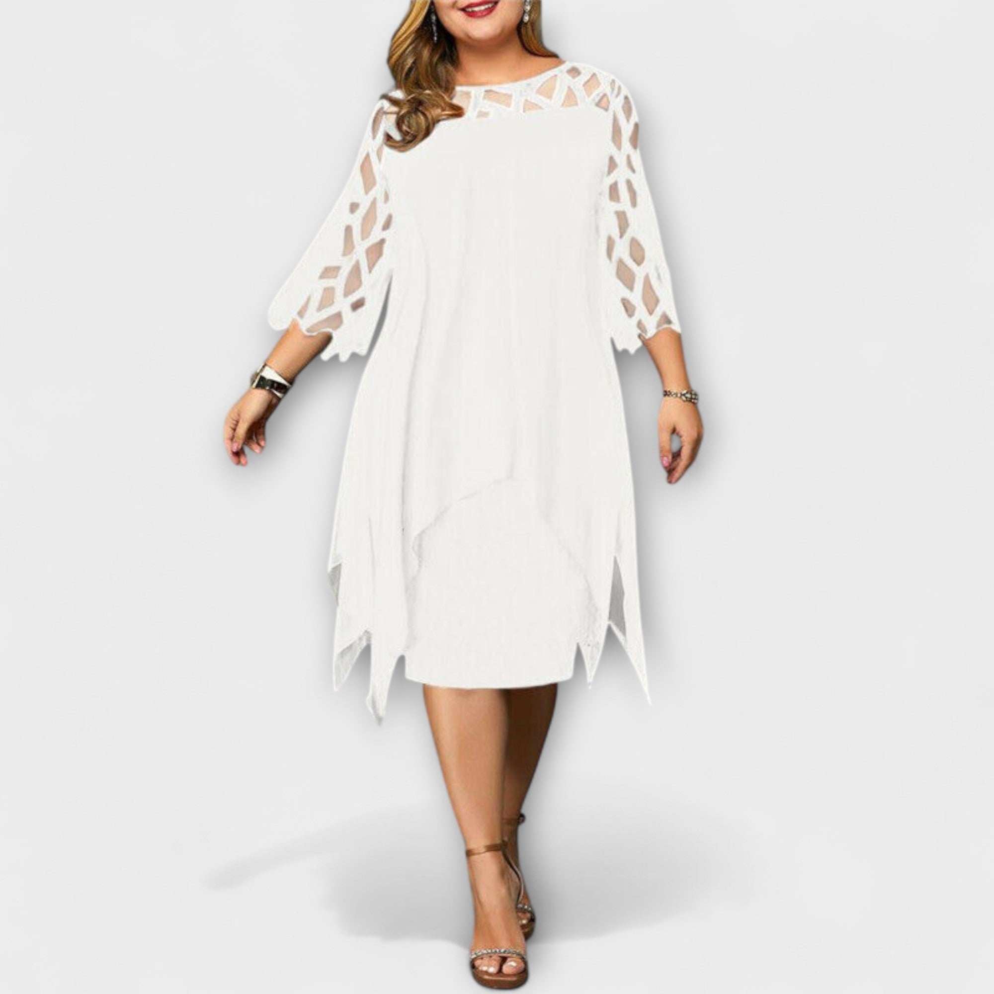 ZUZANA | Stylová Midi Šaty ve Velikosti Plus