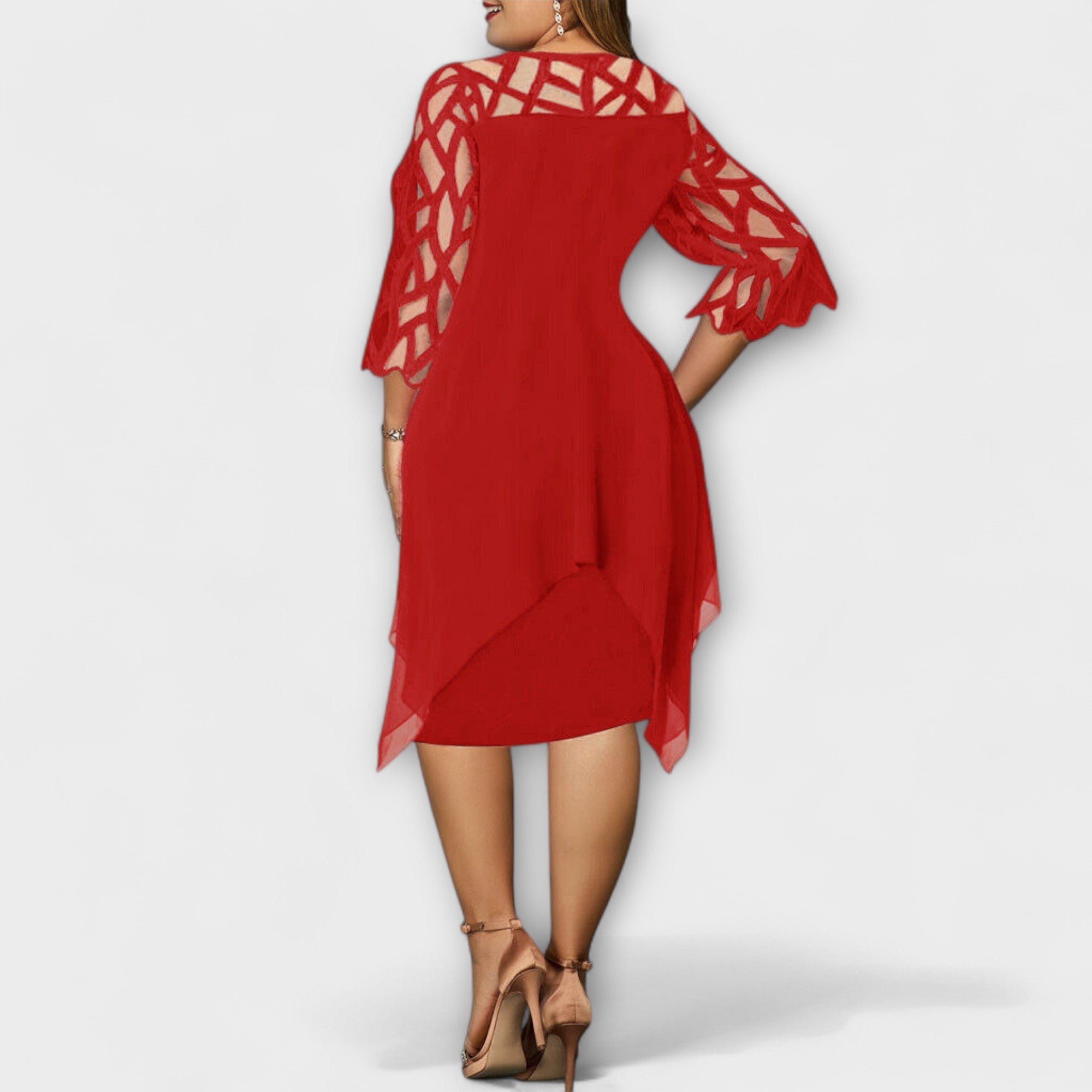 ZUZANA | Stylová Midi Šaty ve Velikosti Plus